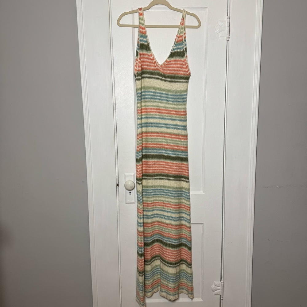 Altar’d State Swim Striped Multicolor Knit Maxi Dress Size XL NEW - Picture 8 of 13
